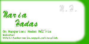 maria hadas business card